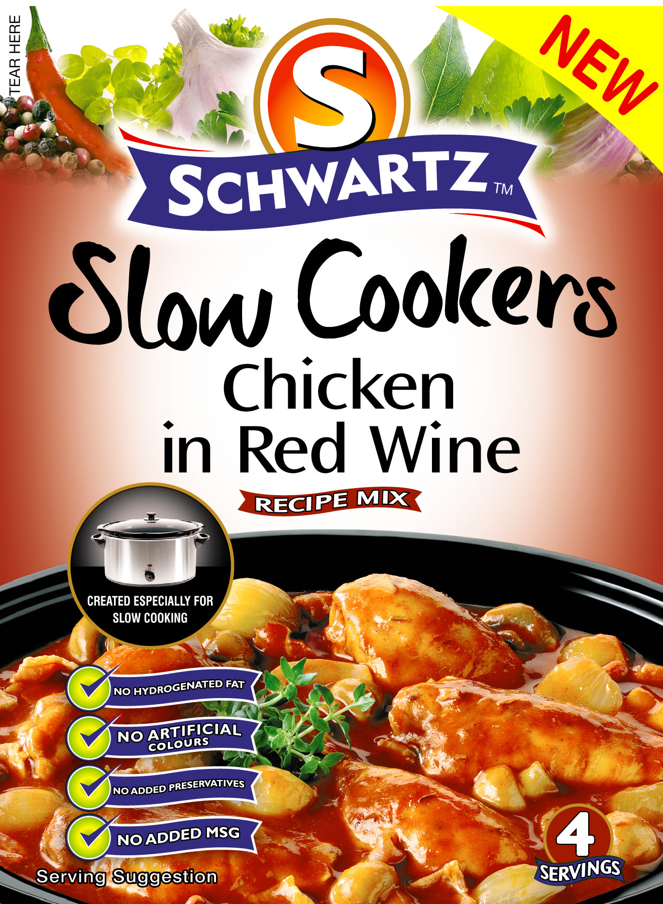Schwartz Chicken in Red wine