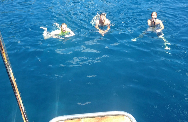 swimming from boat, Bodrum