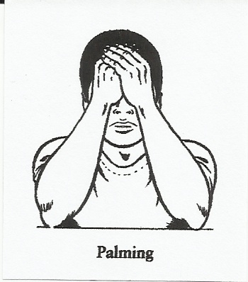 Palming eye exercise